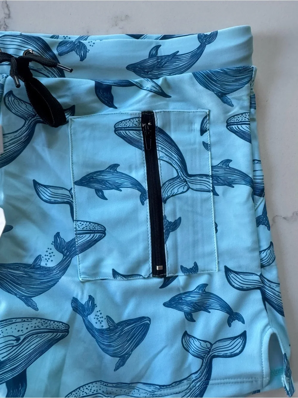 COOFANDY Men's Whale Print Swim Trunks - Large - NWT